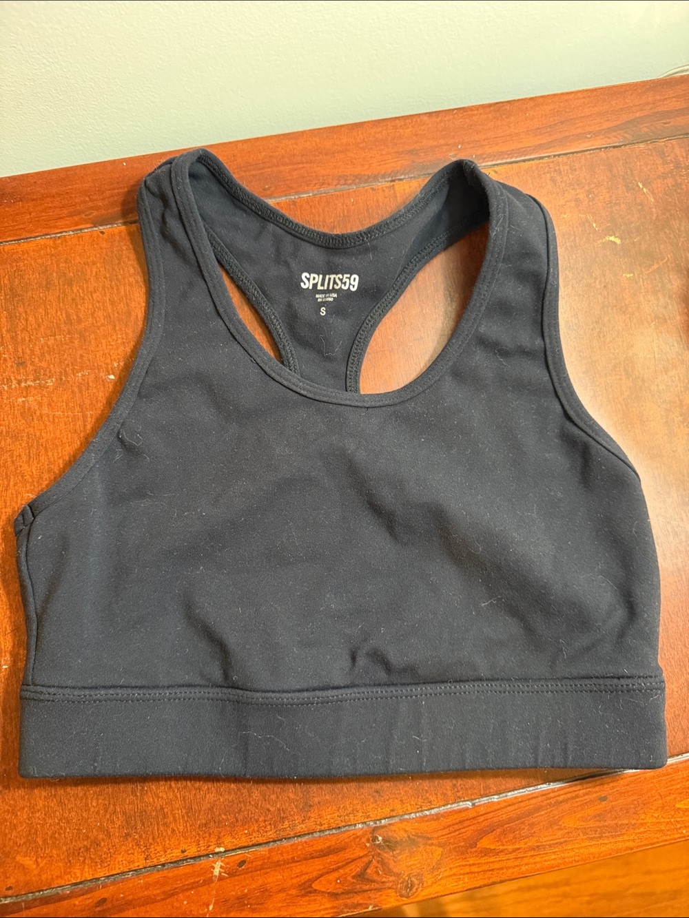 Splits59 Black Racerback Crop Sports Bra
